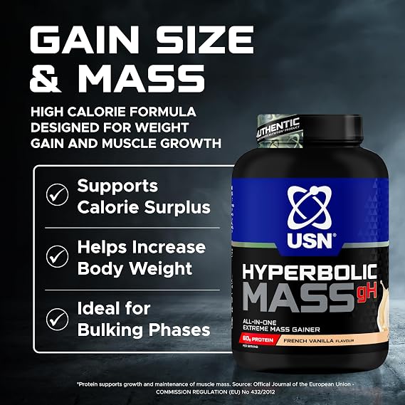 USN Hyperbolic Mass Gainer Protein Powder I French Vanilla I 2kg