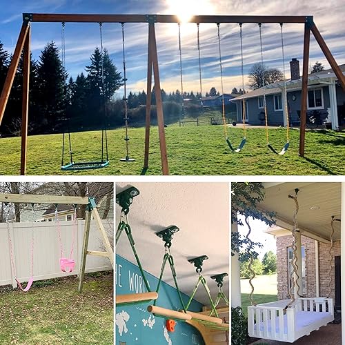 Miniatura 5 de BETOOLL Colgadores de Columpio de Servicio Pesado con Capacidad de 2400 lb para Conjuntos de Madera, Patio de Juegos, Porche, Interior y Exterior