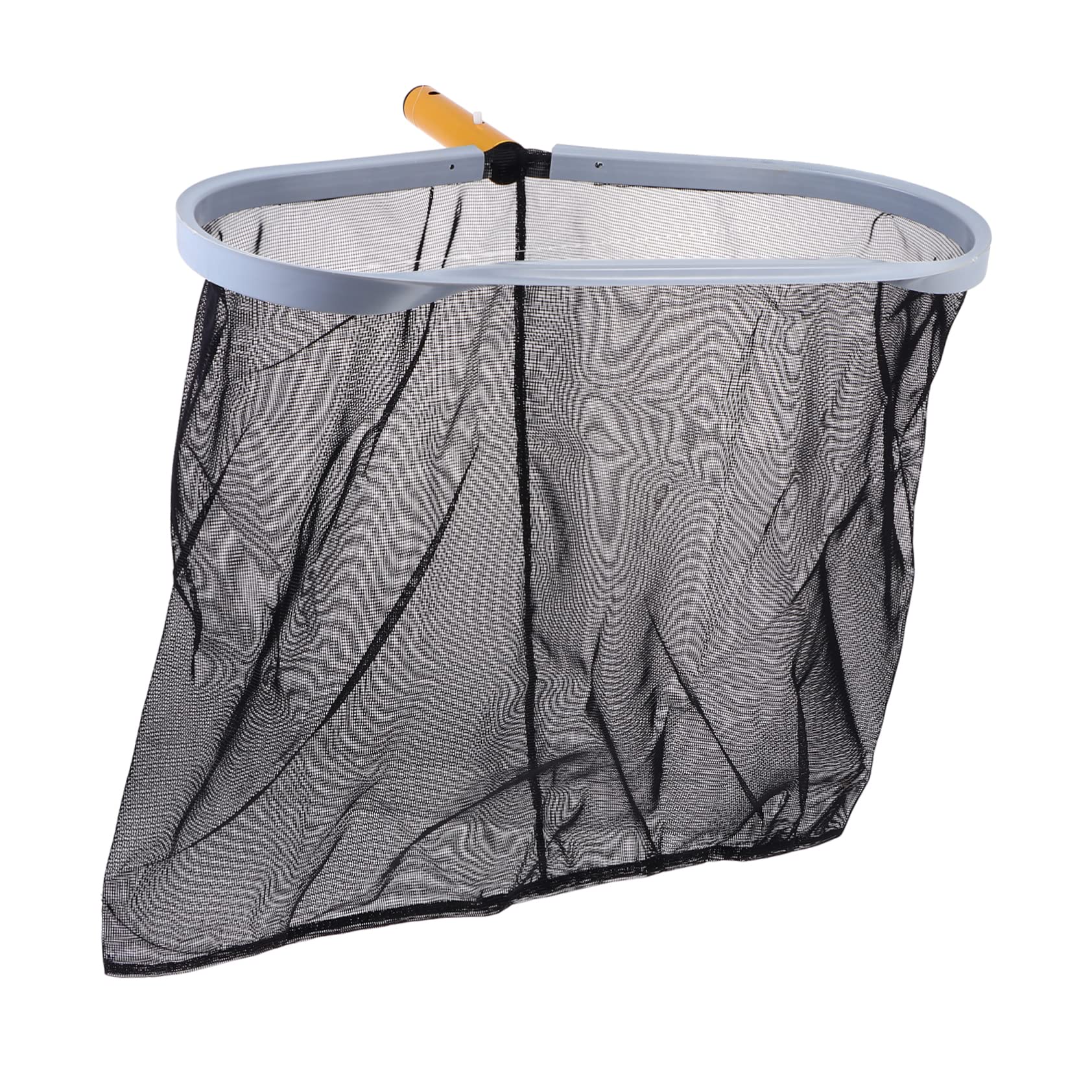 Gatuida Épuisette de Fond de Piscine Portable Noire Filet Robuste pour Nettoyage et Débris Outil Pratique pour Bassin et Étang Cadre Alliage Daluminium