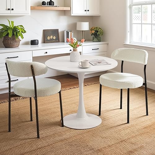 SoarFlash Mesa de cocina y sillas para 2, juego de mesa de comedor de 24 pulgadas para 2 con sillas tapizadas de terciopelo, juego de mesa de cocina