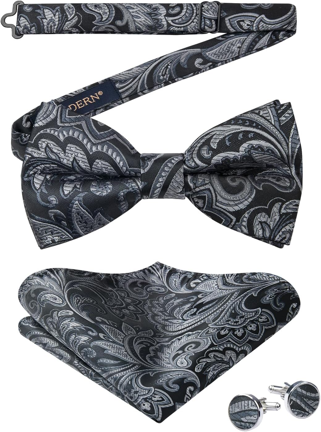 Corbata de moño floral para hombre preanudada clásica