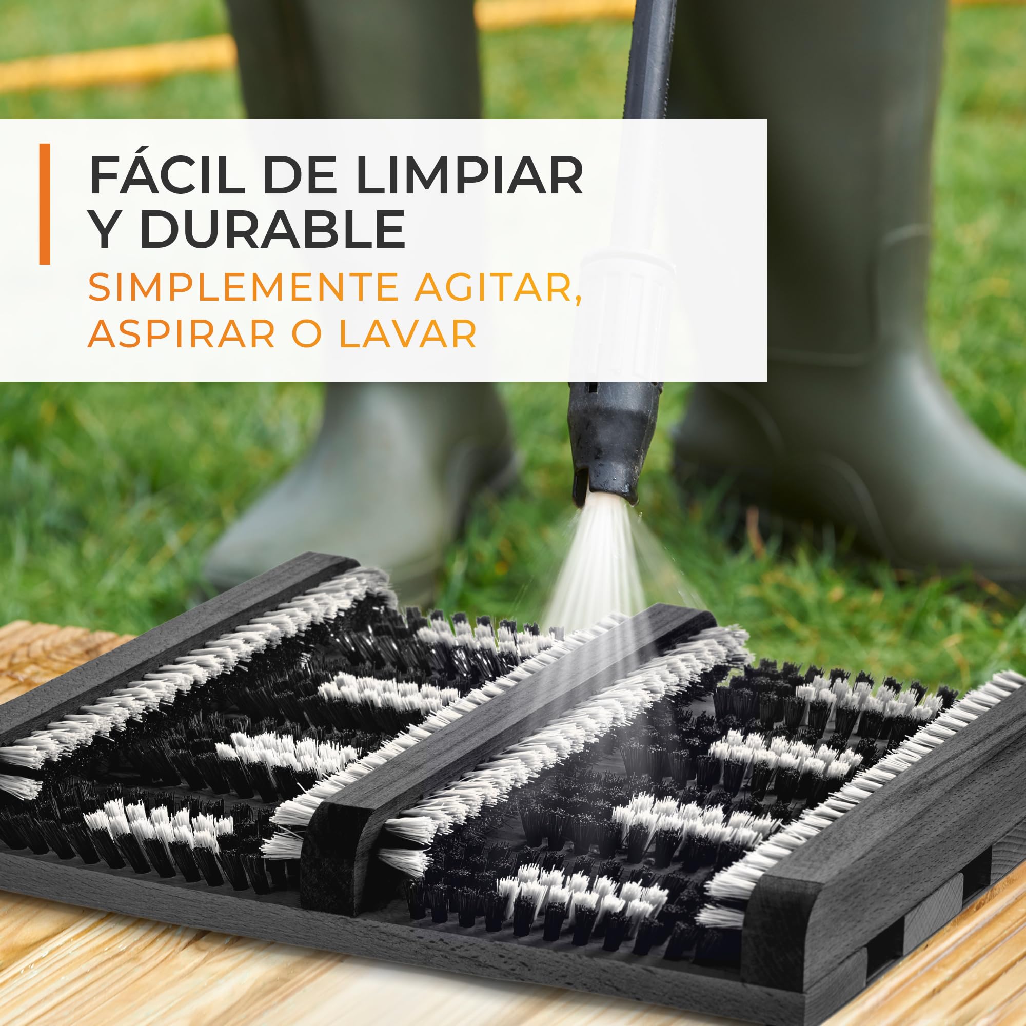 Limpiador Zapatillas con Alfombrilla Antideslizante y Cepillos Fuertes|Ideal Cepillo Zapatos para Exterior e Interior con Listones Laterales y Diseño Duradero|Limpia Zapatos Juego de 1,Gris