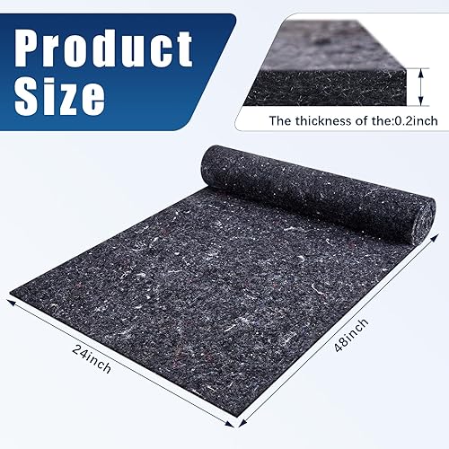 Miniatura 2 de Manta aislante de algodón, 2 unidades, aislamiento acústico, para pared, tubería, lavavajillas, color gris (24 x 48 x 0.2 pulgadas)