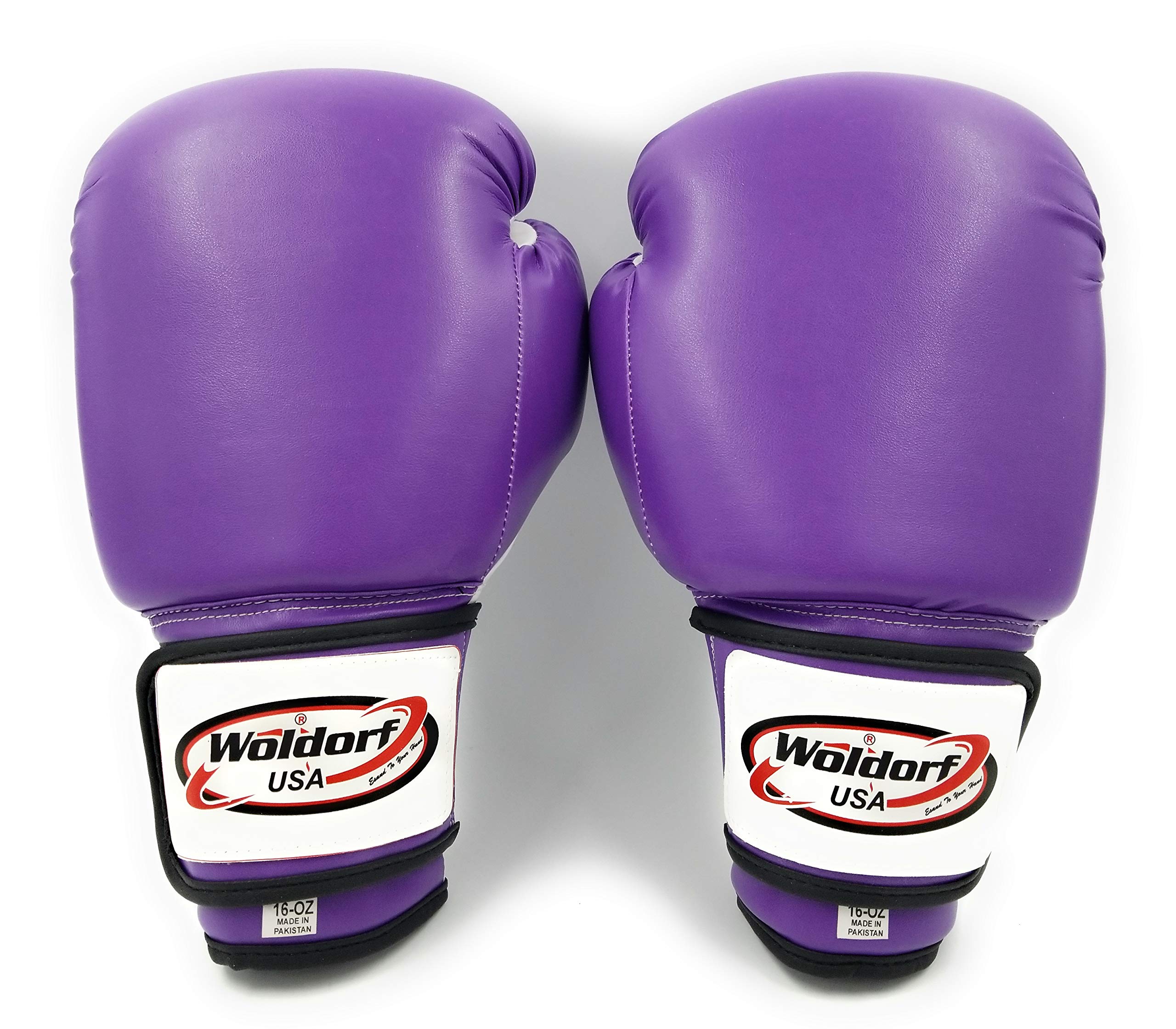 Guantoni per sacco da boxe, in vinile, 14 oz, colore: viola