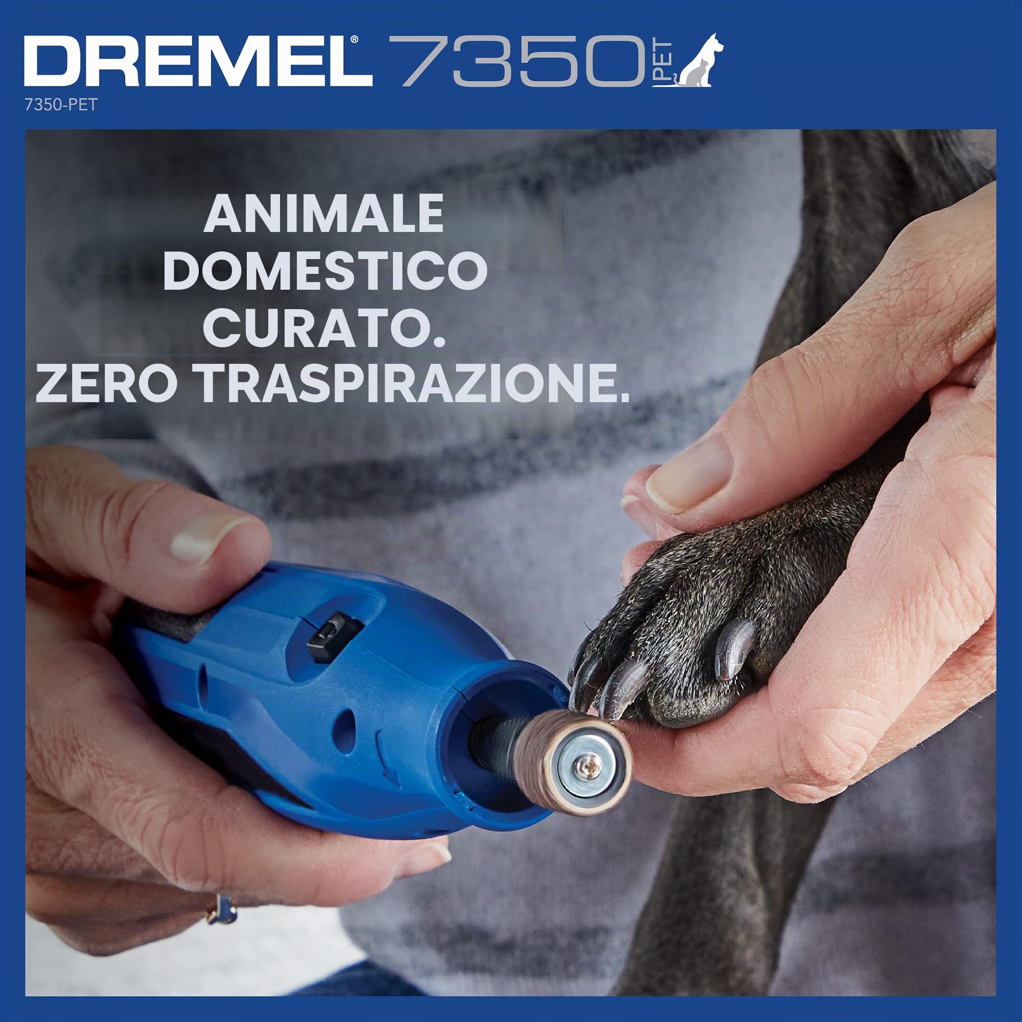 Dremel 7350-PET 4V Pet & Dog Nail Grinder, Easy-To-Use & Safe Nail Trimmer, Professional Pet Grooming Kit - Works on Large, Medium, Small Dogs & Cats