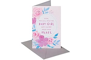 Count Down the Days Baby Shower Card for Baby Girl