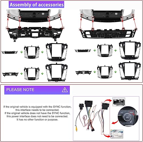 Miniatura 6 de 8 núcleos 4G+64G para Ford Focus 2012-2018 Android 13 estéreo inalámbrico Carplay Android auto, Rimoody 9.7 pulgadas pantalla táctil radio coche