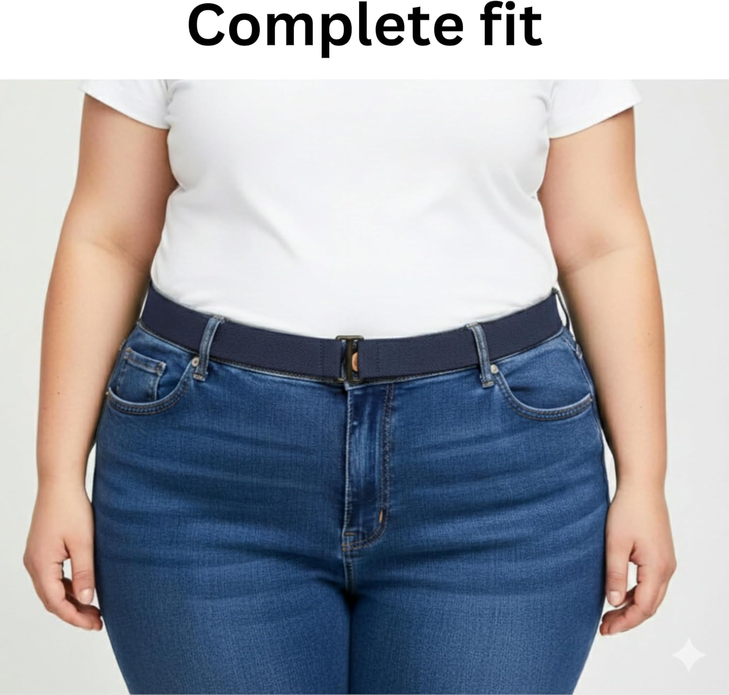 Plus Size Belts for Women, Invisible Stretch Belt for Women Plus Size, No Show Belts, Elastic Strap Flat Buckle Adjustable