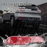 Vista 3 de Reflector de parachoques trasero para Jeep Cherokee 6810514 2015 2016 2017 2018 Jeep Cherokee 68105145AC lado del conductor (izquierda)