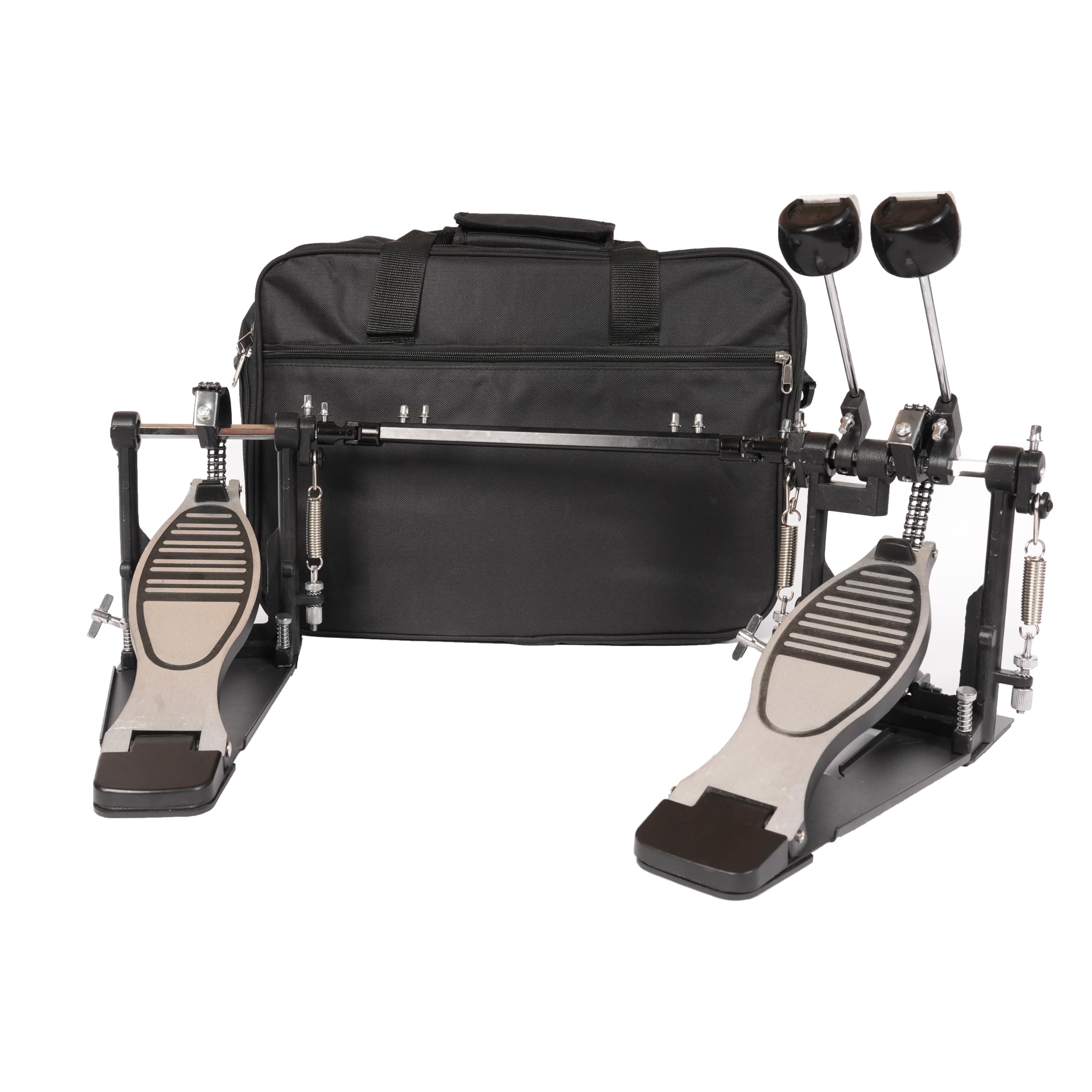 Double Bass drum Pedal,Double Bass Pedal with Its bag and with Adjustable Beater Head,Double Chain Drive Foot Kick Pedal with Drum Key for Drum Set and Electronic Drums : Musical Instruments
