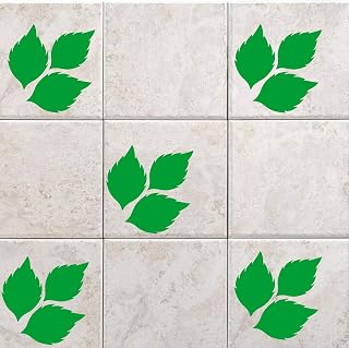 Colorful Leaf Tile wall Sticker for Bathroom, Bathroom stickers, Tile transfer, Kid wall art, Tile wall stickers, Nursery stickers