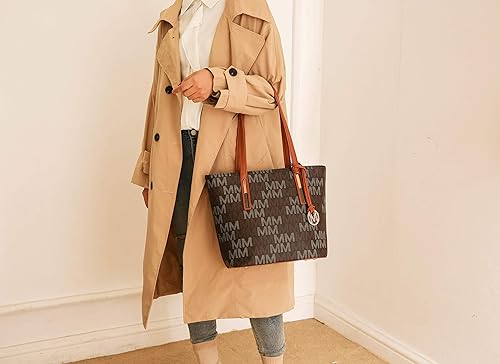 Vista 3 de MKF Collection Bolso Satchel para Mujer, Bolso de Hombro, Bolso Tote Pequeño y Cartera de Muñeca de Cuero Vegano por Mia K