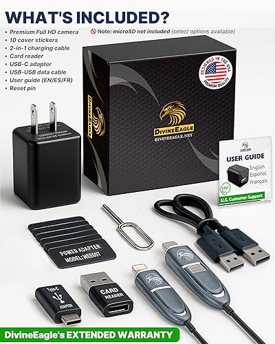 Miniatura 6 de DIVINEEAGLE 1080p Cámara Cúpula, Ranura para microSD, Sin Aplicación, Sin Vista en Vivo-Datos Protegidos, Fácil Instalación, Detección de