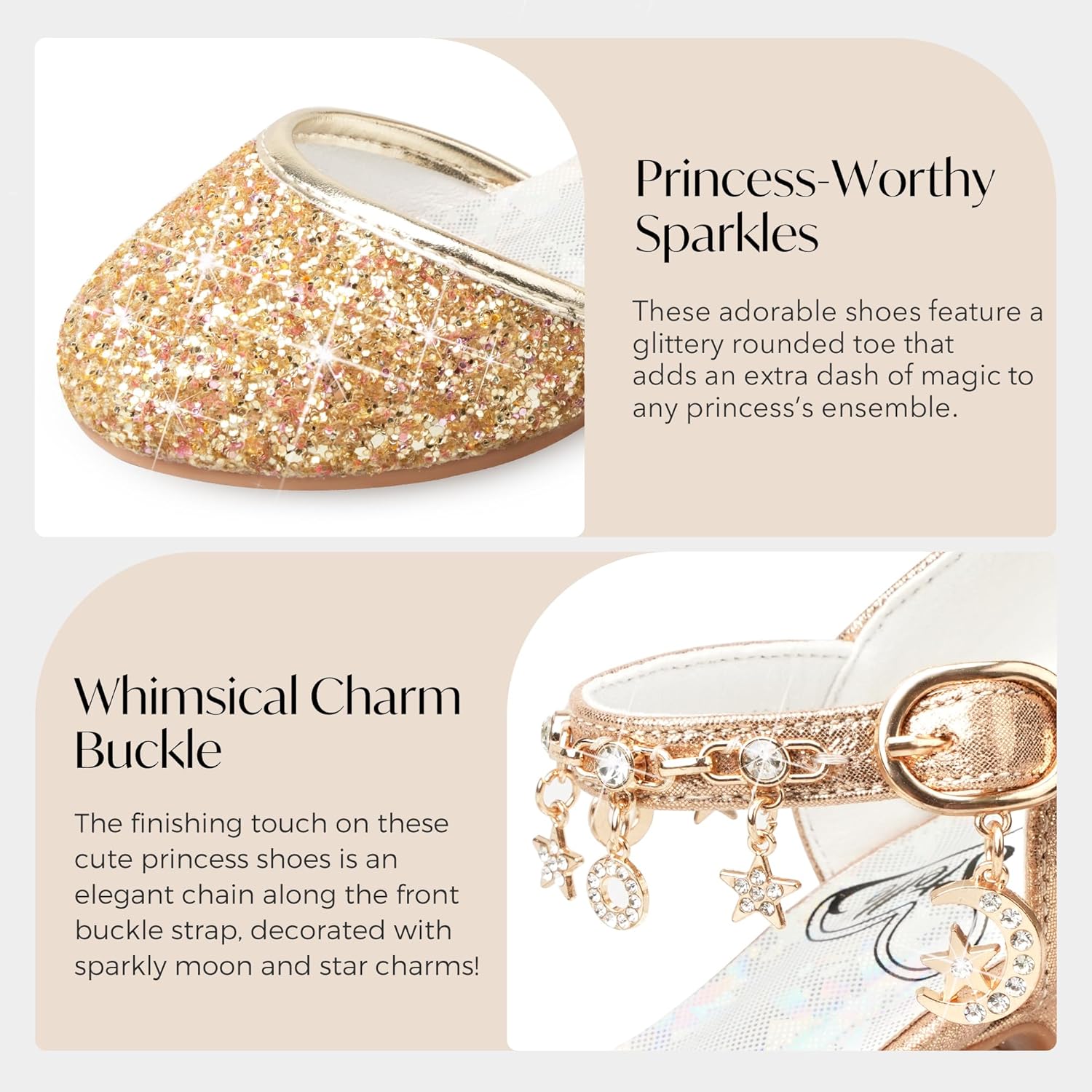 Stelle Girls Mary Jane Dress Shoes Low Heel Glitter Patent Bow Kids Party Wedding Flower Girl School Shoes(Toddler/Little/Big Kid) - Image 5