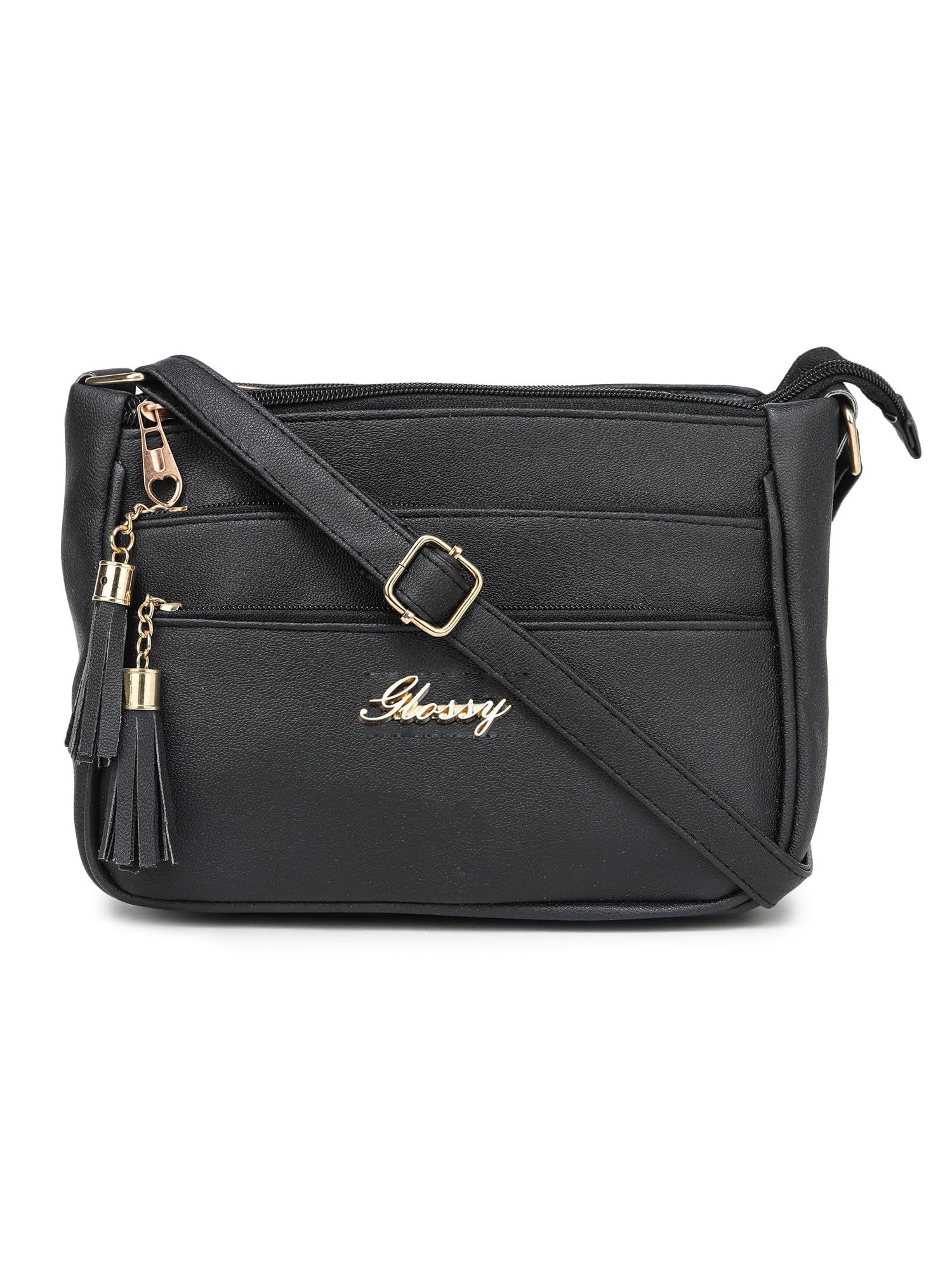 glossy 5 Zipper Sling Bag For Women/Girls-picture-20