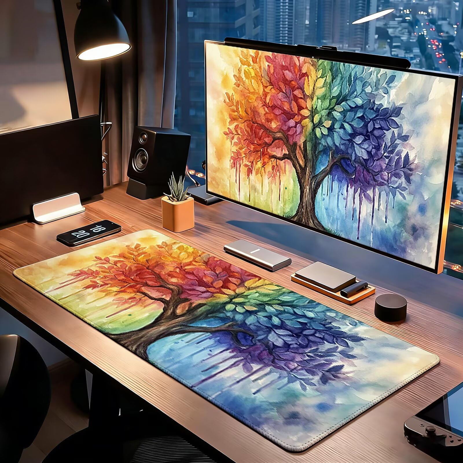 Podkładka pod mysz gamingowa – 1200 x 600 mm kolorowa podkładka pod mysz XXL 0c0-113 | Z antypoślizgową gumową podstawą, poprawia precyzję i prędkość, akcesoria do gier do domu, biura, prezenty dla mężczyzn