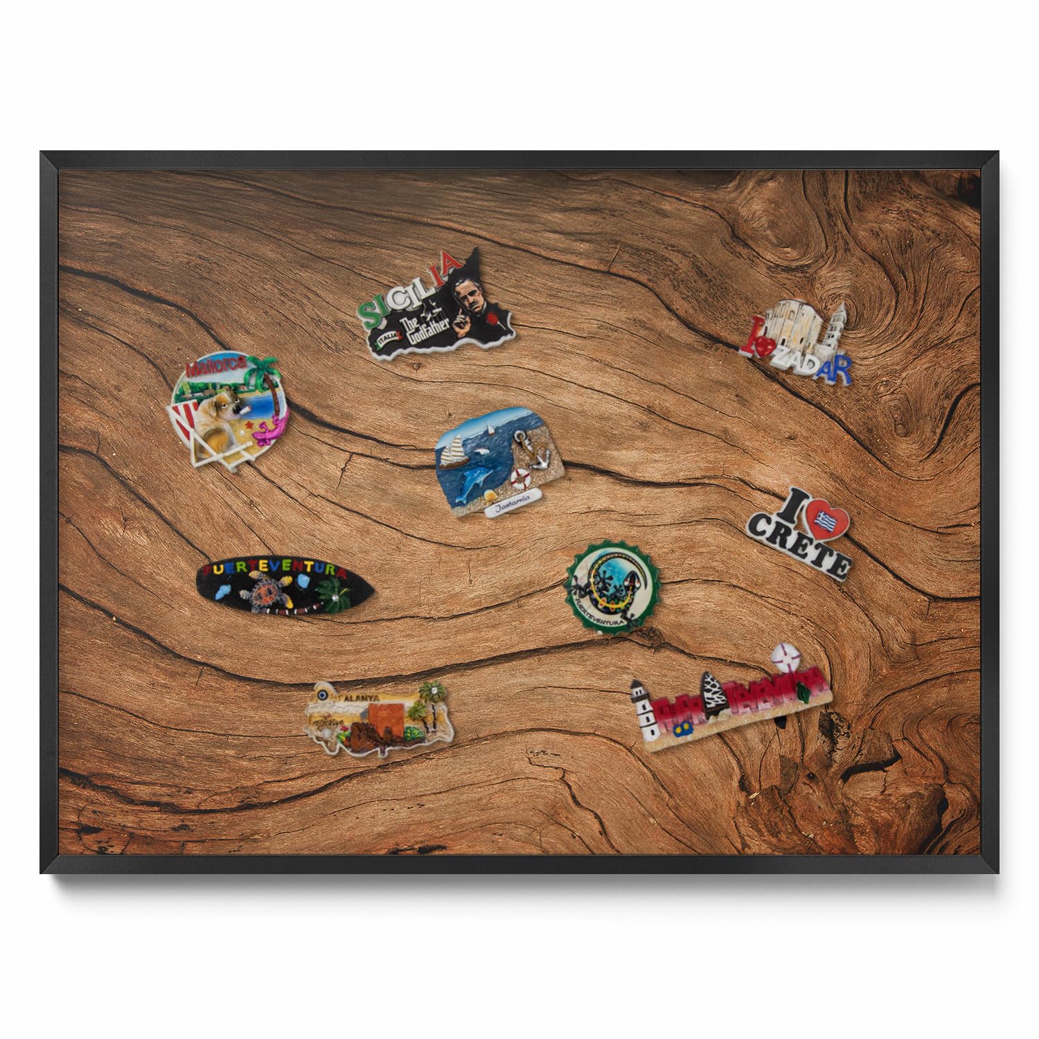 Tulup Pizarra Magnética 80x60 cm Marco De Plástico – Tablero Organizador Y Decorativo De Pared Para Hogar, Oficina O Aula – Diseño Moderno Y Práctico