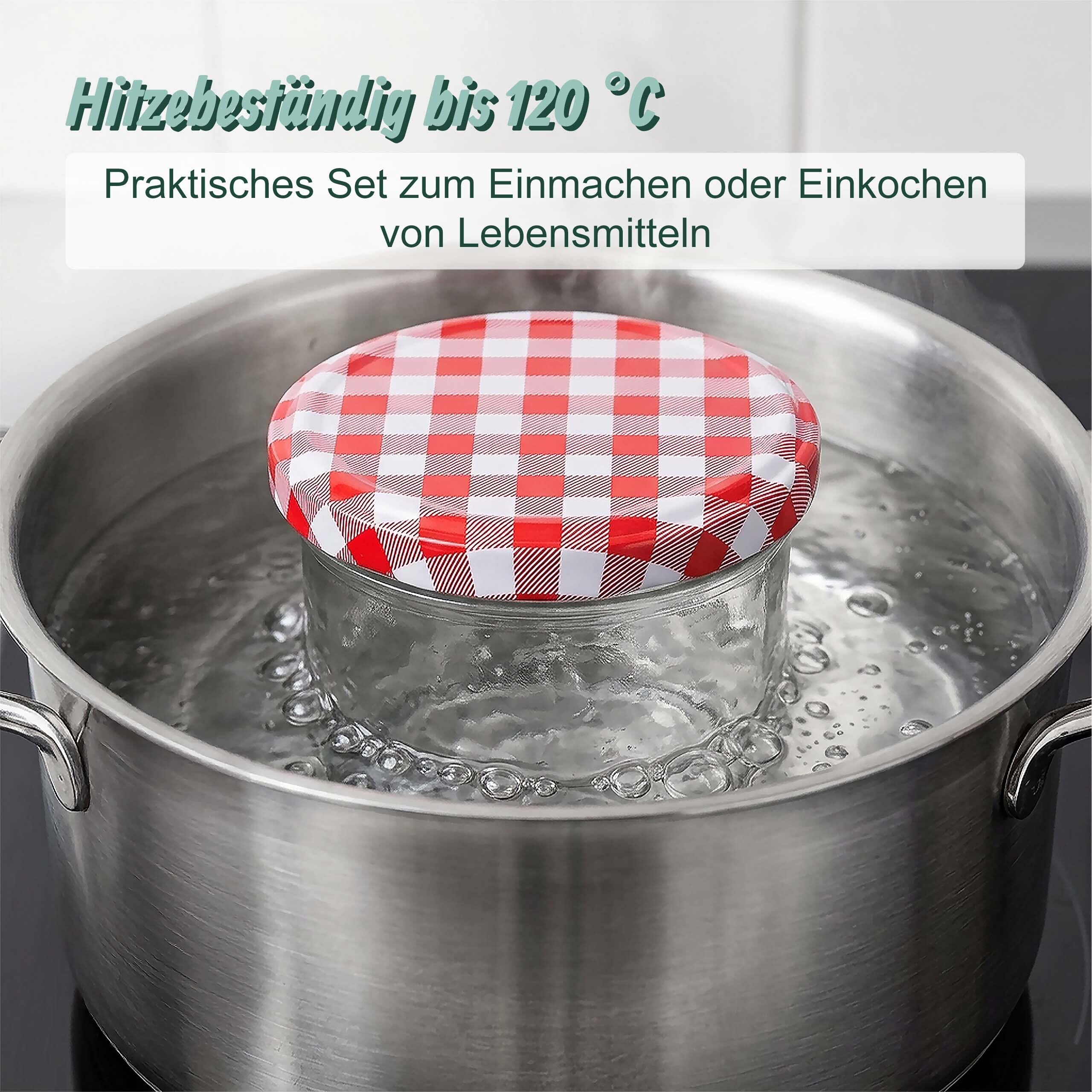 Relaxdays Einmachgläser, 100er Set, 220 ml, Twist Off Deckel, zum Einkochen & Einmachen, Marmeladengläser, transparent