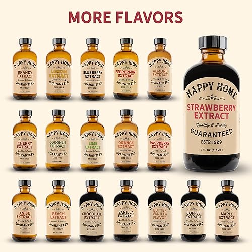 Miniatura 8 de Happy Home Sabor natural a fresa certificado Kosher 4 onzas