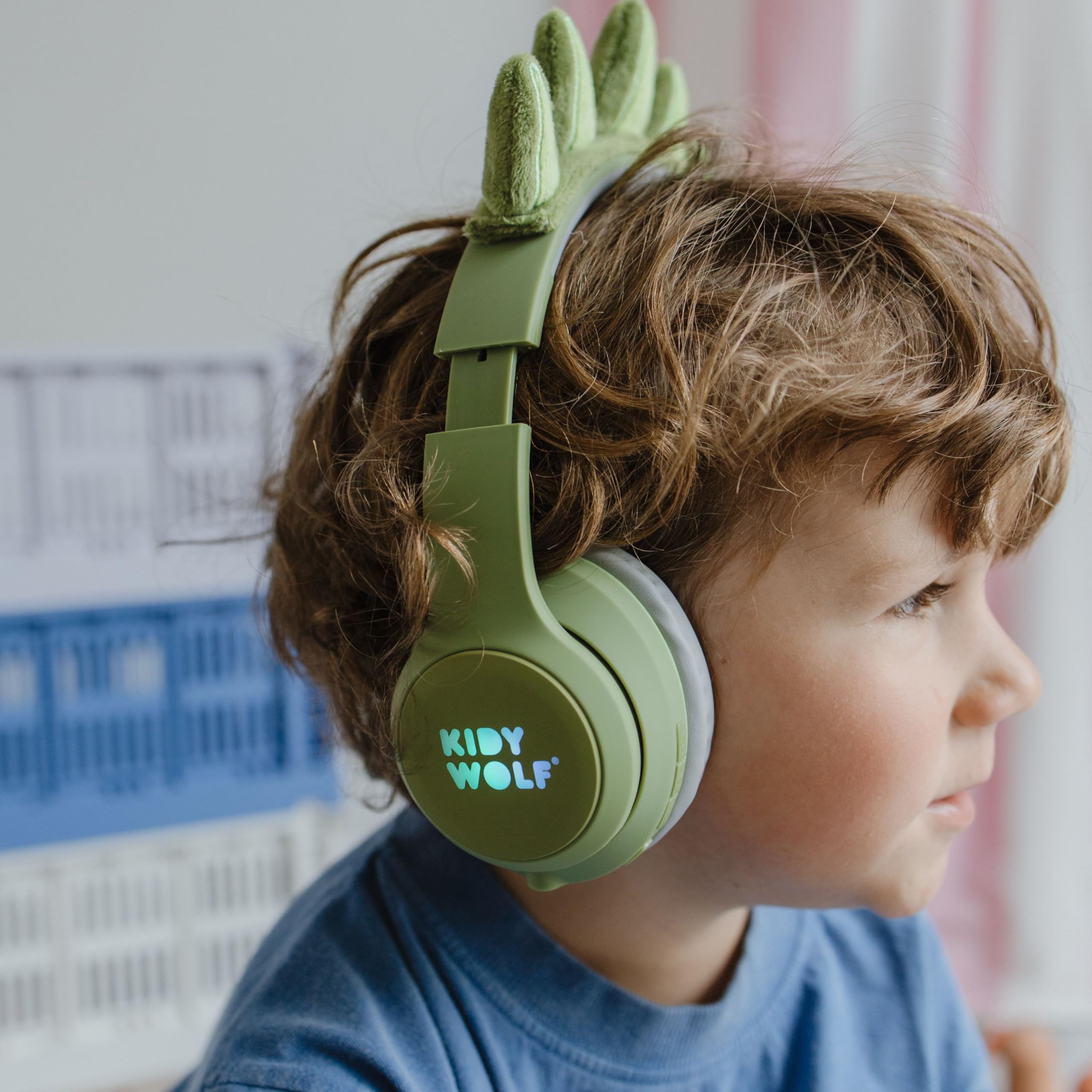 KIDYWOLF - KIDYEARS Dinosaurier - Kinderkopfhörer Bluetooth & Kabel - Lautstärkebegrenzung 85dB Gehörschutz