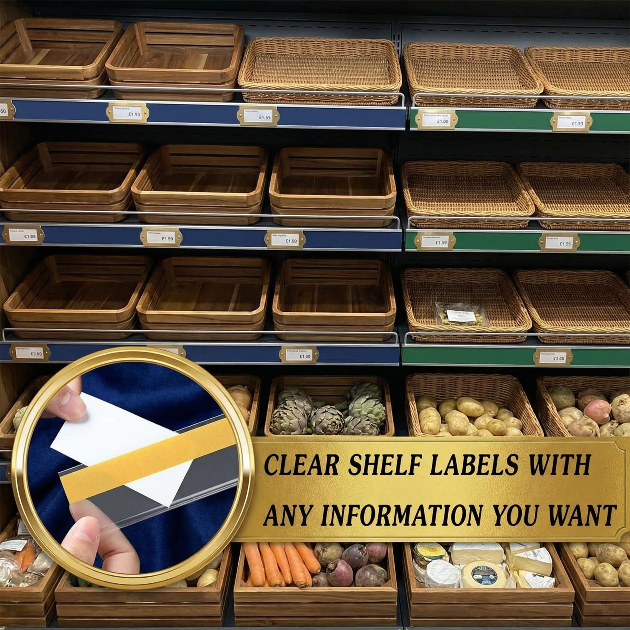 Wire Shelf Label Holders, 30 Pack Plastic Wire Shelf Label Clips With