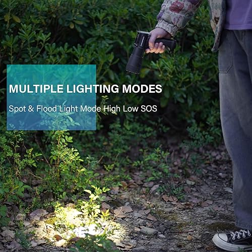 Miniatura 9 de GOODSMANN Spotlight 1000 Lumen Led Focos recargables de mano con modo de iluminación de inundación puntual Focos marinos para barcos