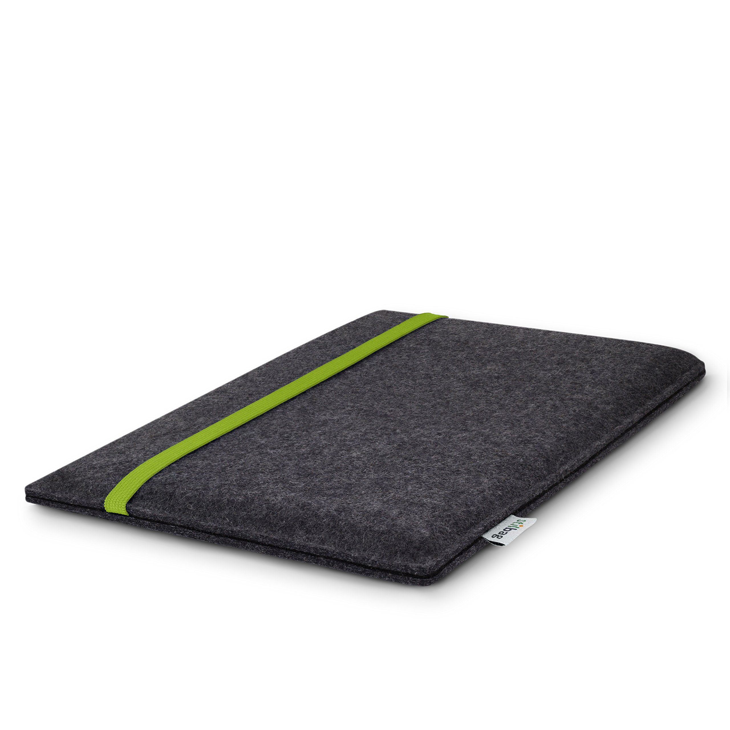 Stilbag Tablethülle Leon für Apple iPad Air 11-inch (M2) | Farbe: anthrazit/grün | Tablet-Tasche aus Filz | Tablet Schutzhülle | Tablet Made in Germany