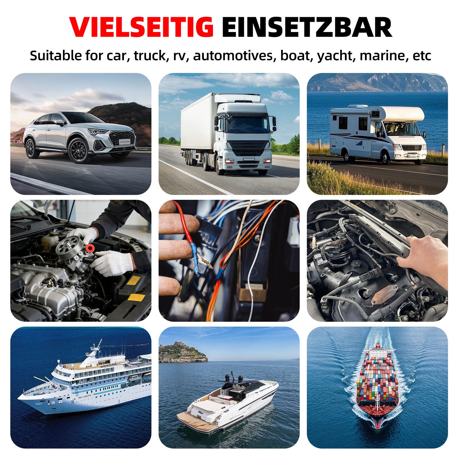 5 Stück 4-polige Relais 12V 40/30A | Kfz-Relais IP65 | Relay Mit Kabelbaum | 12AWG Hochbelastbare Verzinnte Kupferdrähte | SPST-Kfz-Relais-Set für Hupen Anlasser Kühlerlüfter