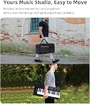 ADM 61 Key Folding Electric Piano Keyboard, Foldable Piano Electronic Keyboard, Wireless 128 Tones, 128 Rhythms Includes Pedal, Gig Bag, Headphones for Beginners, Students, Adults