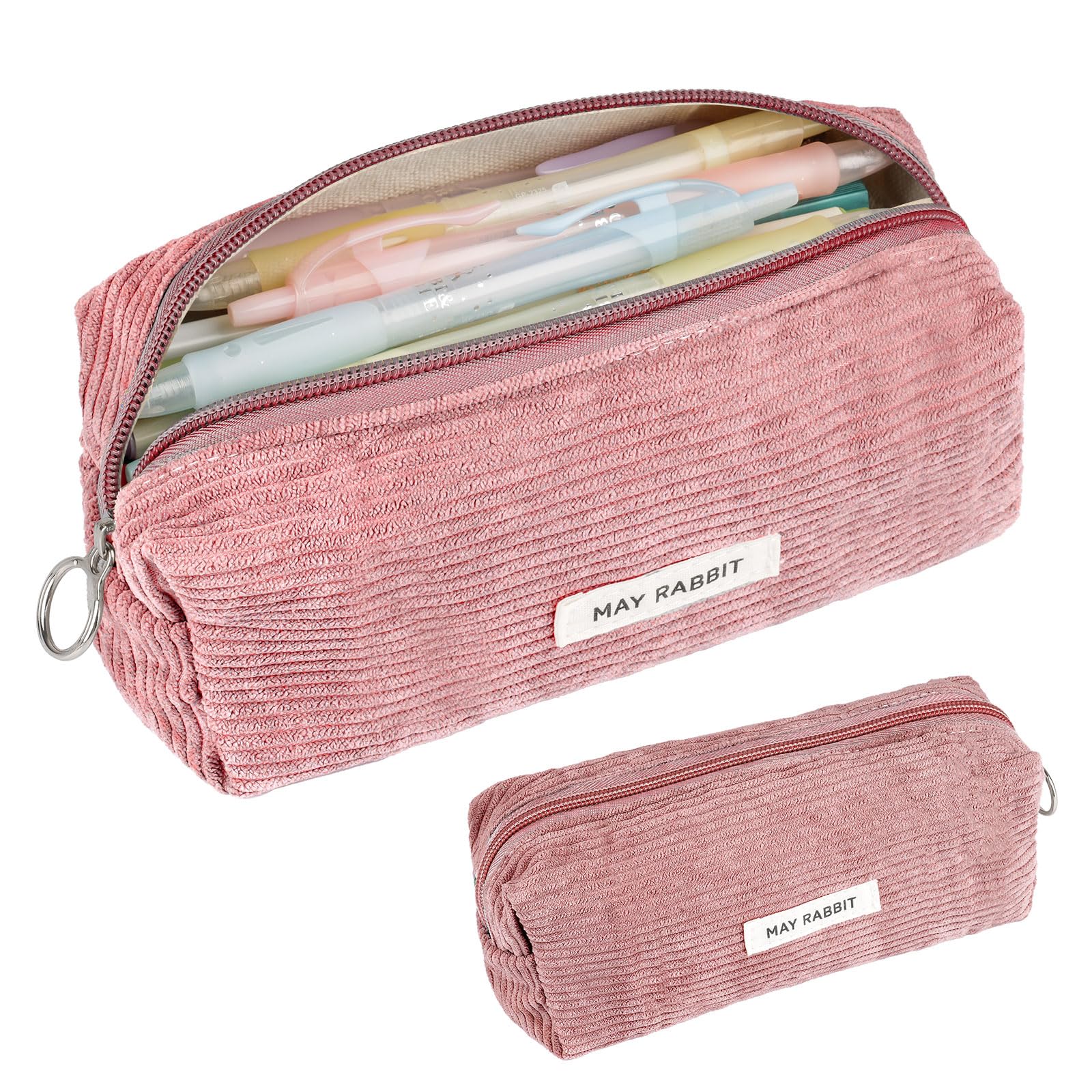 Deepton Pencil Case, Corduroy Cute Pencil Case, Pencilcase, Pen Pouch, Portable Stationery Pencil Bag, Makeup Bag - Image 2