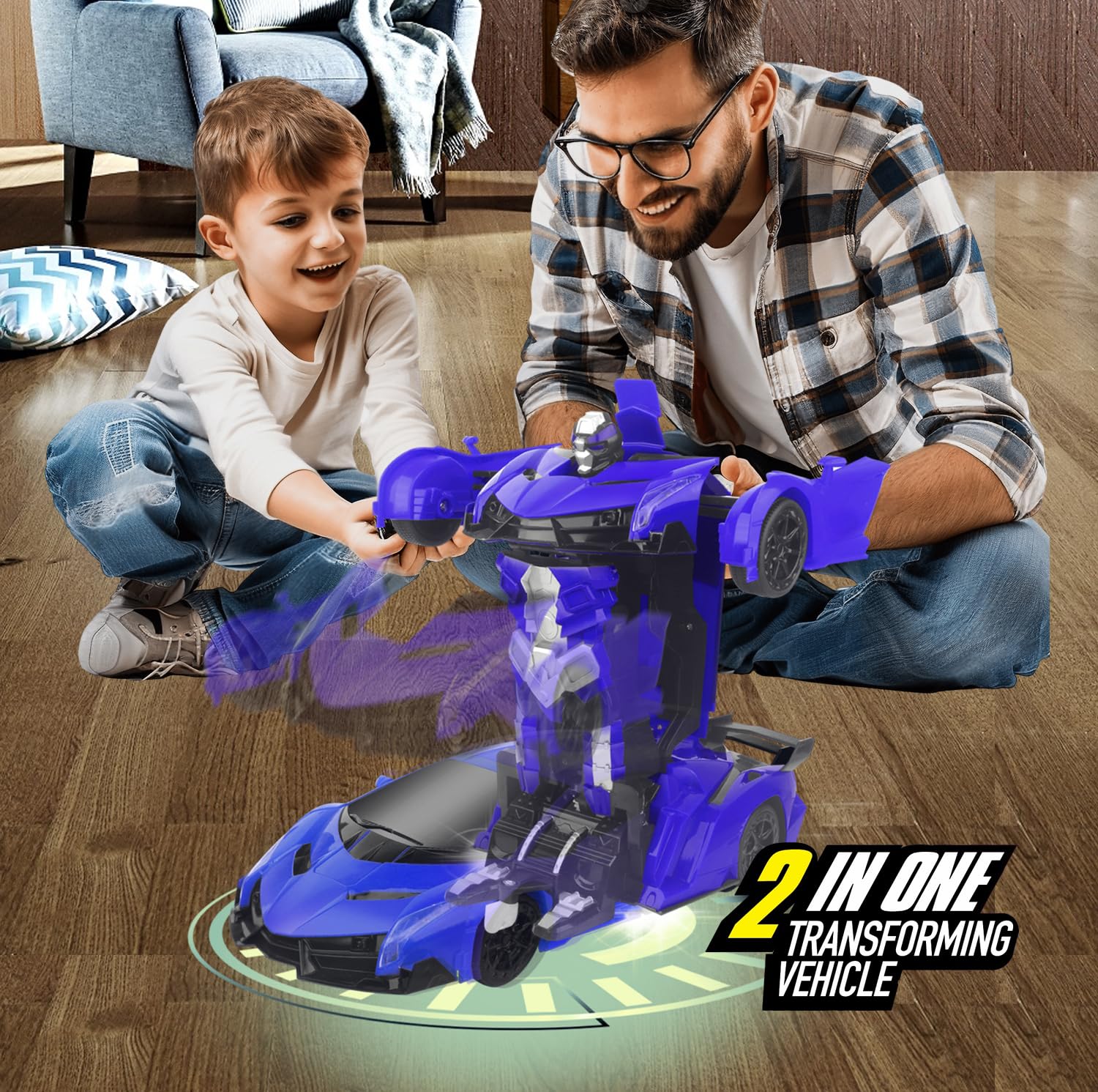 Amazon.com: Mindscope Turbo Twister 2 in 1 Blue Morpher RC Car