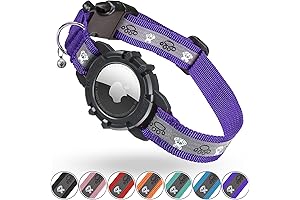 Jiobit Cat Collar Reflective AirTag Integrated with Air Tag Holder and Bell...