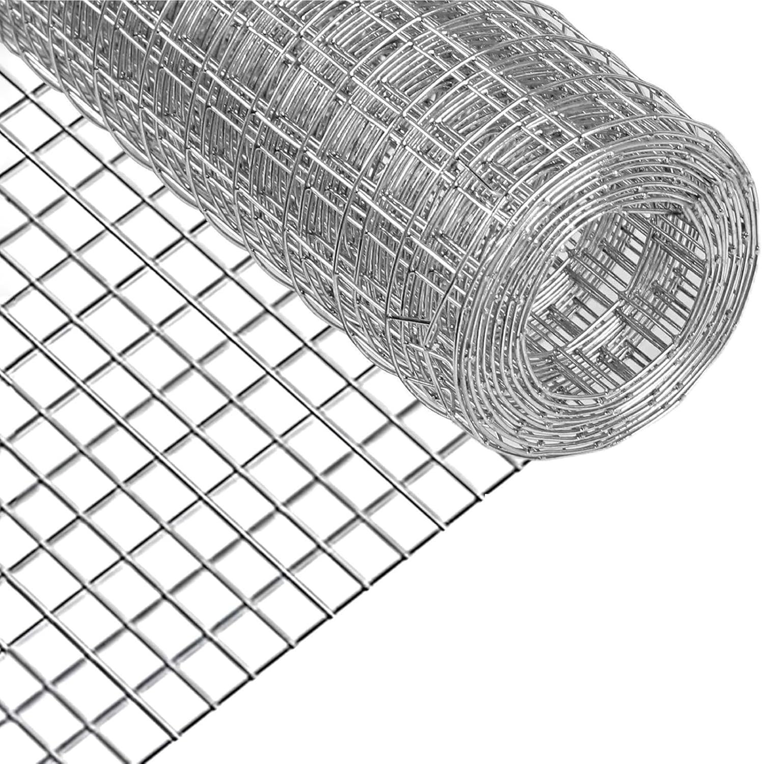 Rodent Mesh Chicken Coop Wire Galvanized Welded Wire Metal Roll, Hardware Cloth for Snake Raccoon, Wire Fencing for Gardens Plants Poultry(1/2in,7mx1m(LxH))