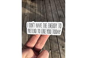 DON'T YOU HAVE THE ENERGY PRETEND LIKE TODAY VINYL STICKER