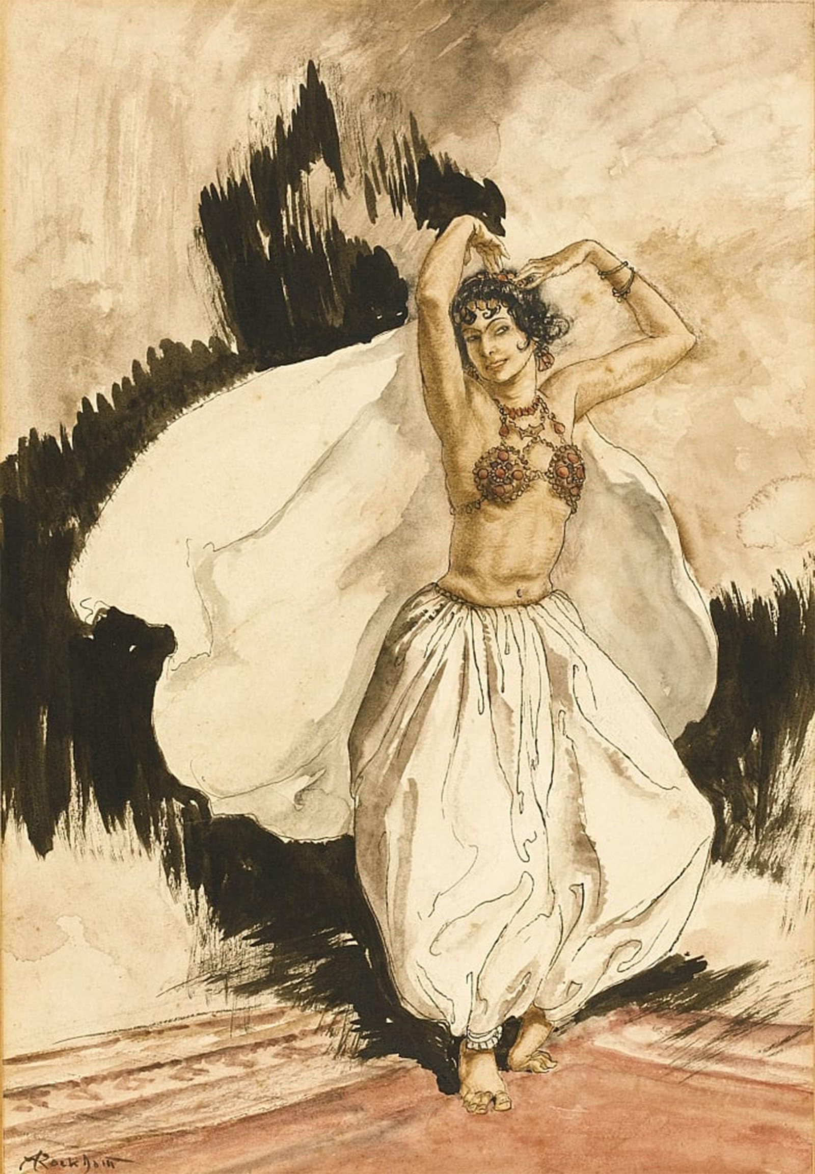 SERENDIPITP Vintage Wall Art Canvas Nordic Poster Canvas Print Picture Anitras Dance for Peer Gynt by Arthur Rackham Wall Art Poster for Home Decor 60x90cm