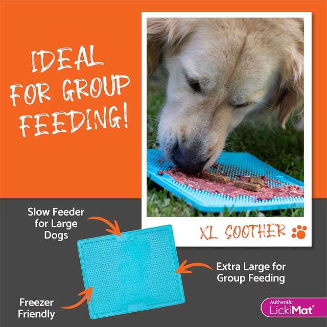Foto 5 de 6 de LickiMat Chupete extragrande para perros para aliviar el aburrimiento y la ansiedad, ideal para alimentos