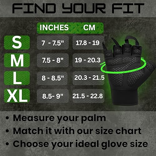 Miniatura 5 de Harcos Guantes de gimnasio para levantamiento de pesas para hombres y mujeres, guantes de entrenamiento, protección completa de la palma y agarre