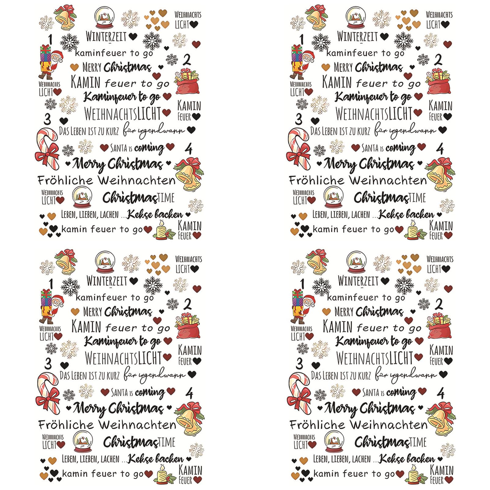 Zanthicia Two 4Pack/Lot Candle Sticker Wrap Diy Detailed Stickers As Decal,