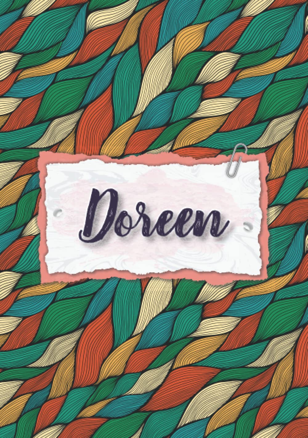 Doreen: Notizbuch A5 | Personalisierter vorname Doreen | Geburtstagsgeschenk für Frau, Mutter, Schwester, Tochter | Bunte Abdeckung | 120 Seiten liniert, Kleinformat A5 (14,8 x 21 cm)