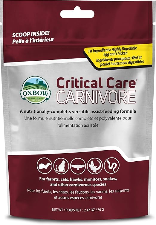 Oxbow Animal Health Critical Care, Carnivore, 70 Gram Bag Pet Supplements And
