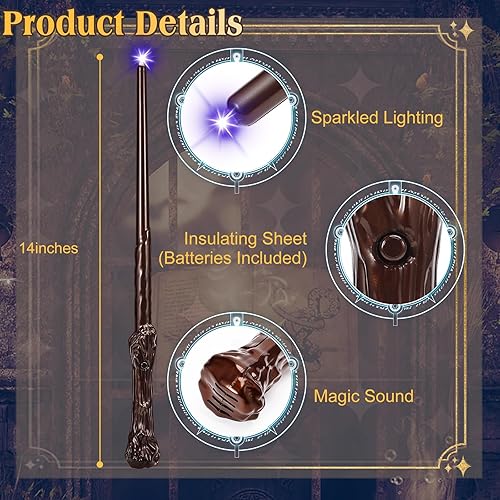 Miniatura 3 de Varita mágica iluminada con sonido Mago Bruja Juguete Iluminador Fiesta Cosplay Accesorio 6 unidades, Mixto