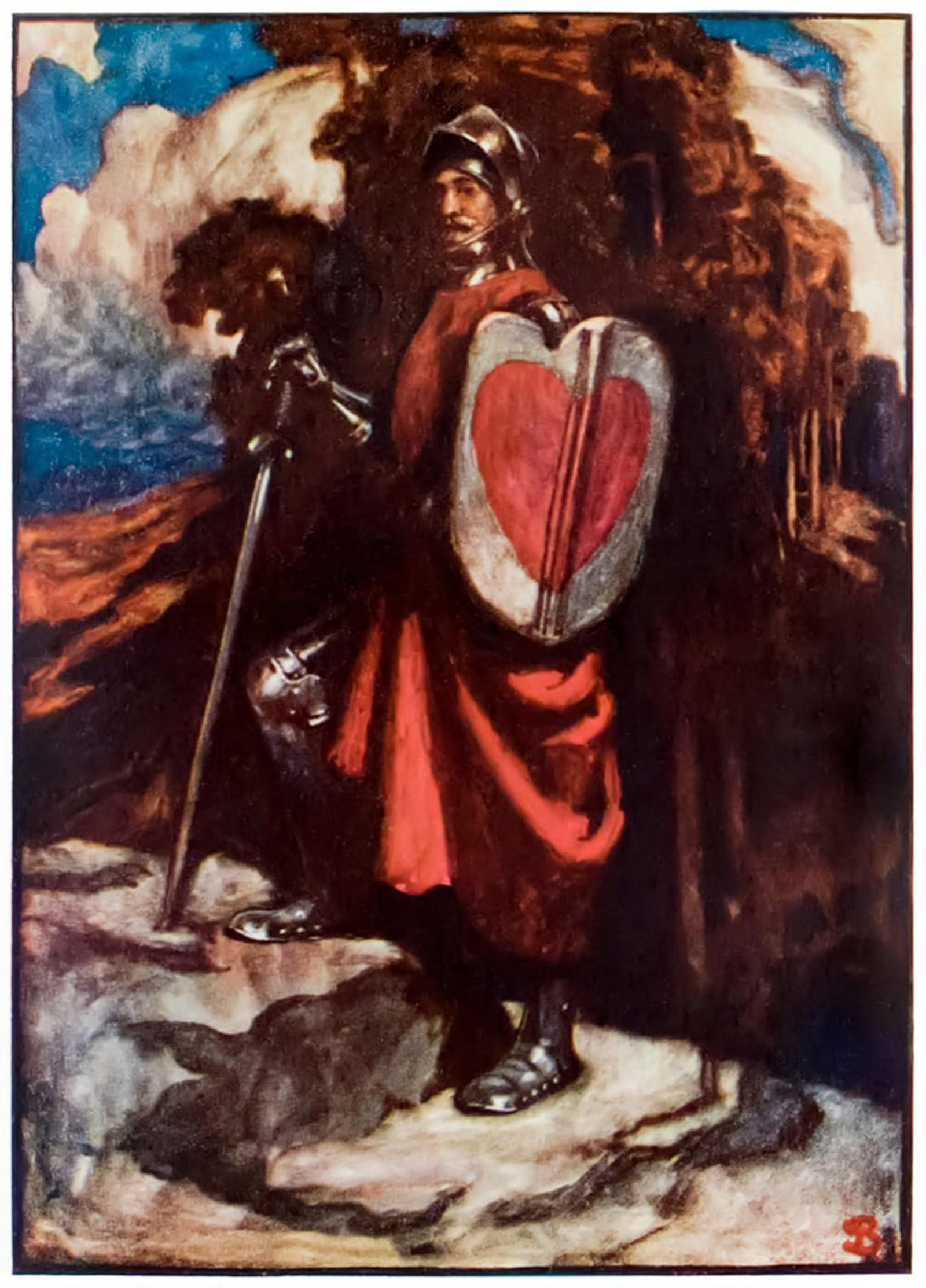 POSTERIIk Famous Print Pop Art Wall Art Graffiti Mr Greatheart From the Pilgrims Progress From This World by Byam Liston Shaw Art Prints for Home Decor 60x90cm