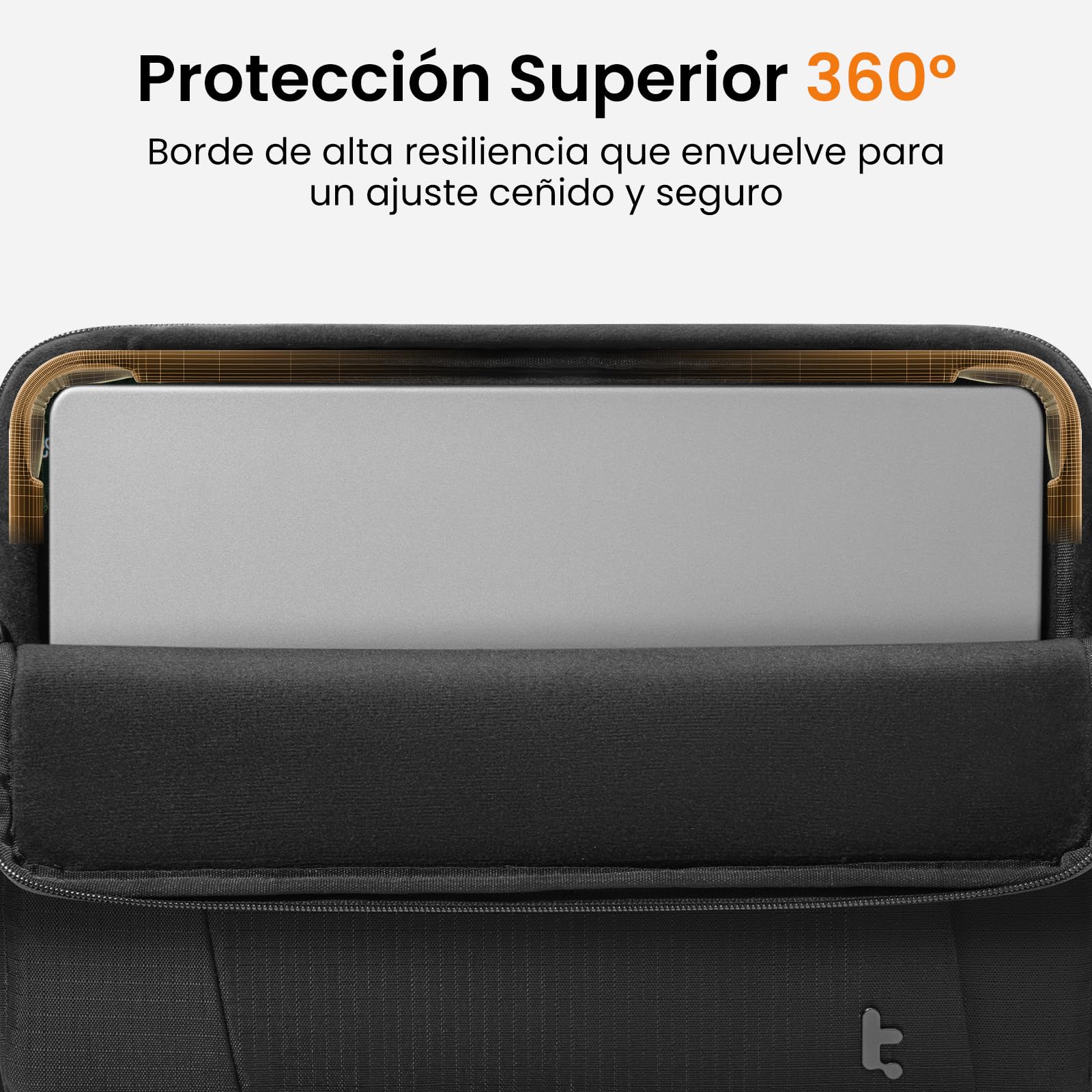 tomtoc 360° Funda para Nuevo 14 Pulgadas MacBook Pro M5 Pro/MAX A3426 A3427 (2026), M5/M4/M3/M2/M1 A3434 A3112 A3401 A3185 A2992 A2918 (2025–2021), Protección Bolsa para Portátil y Accesorios