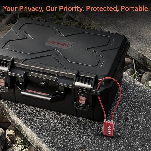 Miniatura 4 de Candado de cable combinado de 4 dígitos con cable de acero flexible de 12 pulgadas (11.8 in), cerradura pequeña para taquilla, equipaje, mochila,