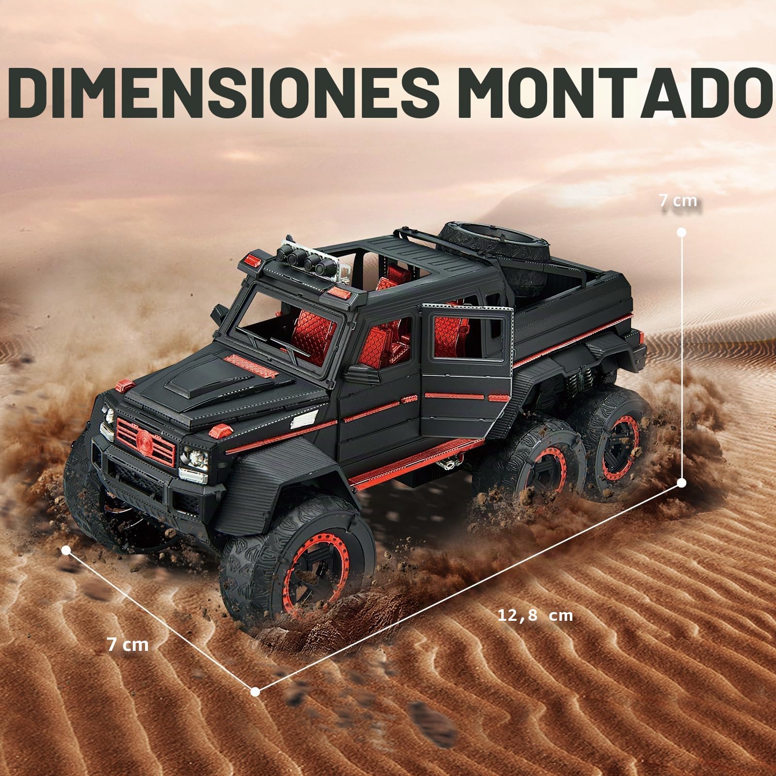 Piececool Puzzle 3D Metal G63, 3D Acero Inoxidable para 340 Piezas, Colección, Regalo de Cumpleaños, Maqueta Adultos, 1:1 Todo Metal