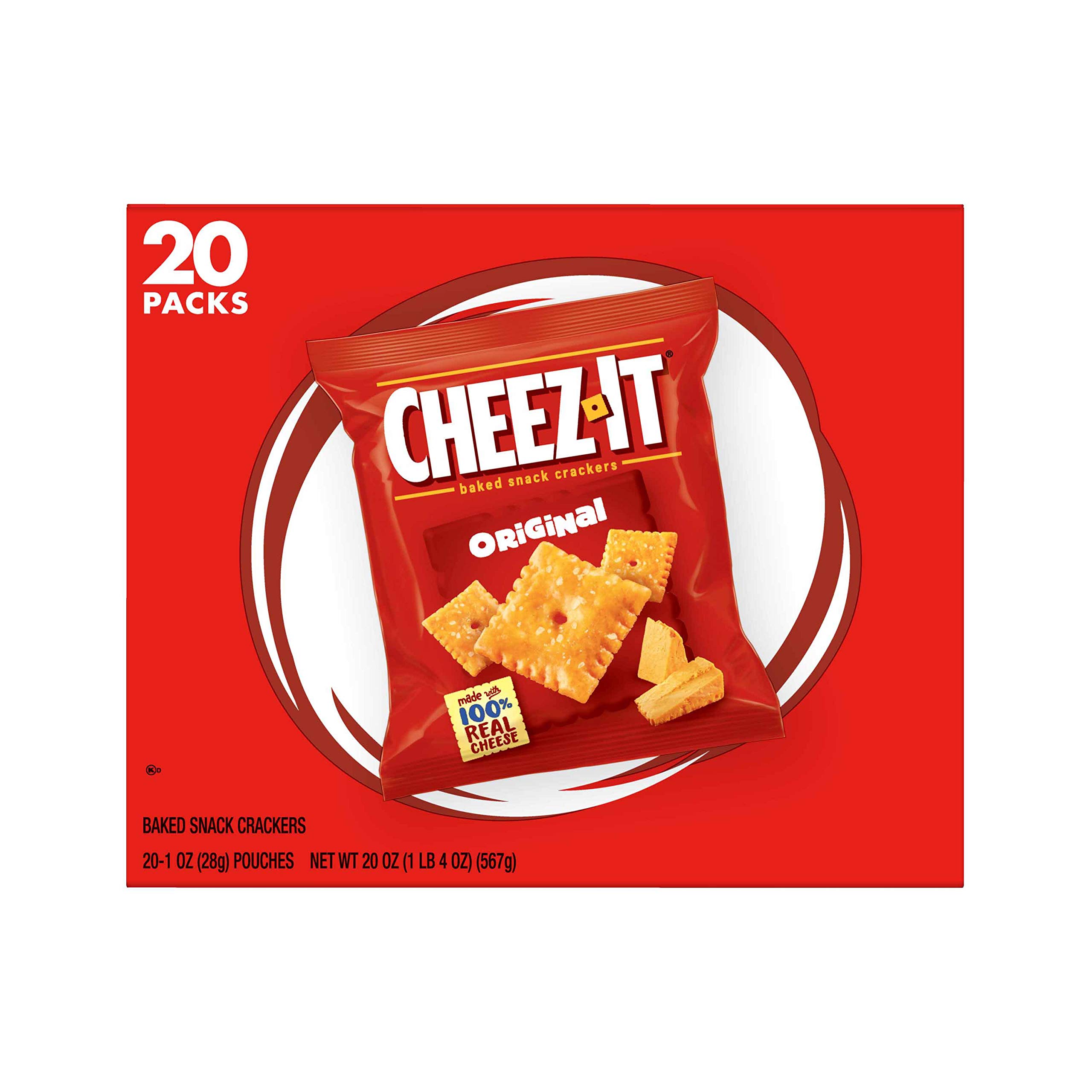 CheezIt Cheese Crackers, Baked Snack Crackers, Office and Kids Snacks