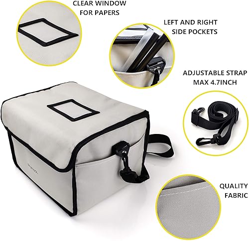 Miniatura 3 de Transportador de bebidas aislado mantiene la bebida fría y la comida caliente, organizador reutilizable con divisores y bolsillo transparente