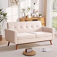 Vista 5 de Kingfun Juegos de Muebles para Sala de Estar, Sofá de Dos Plazas y Silla de Acento, Sofás y Sillones de Decoración Moderna de Mediados de Siglo