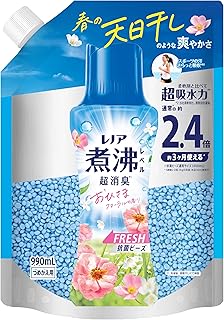 レノア 煮沸レベル超消臭 抗菌ビーズ FRESH おひさまフローラルの香り 詰め替え 990mL