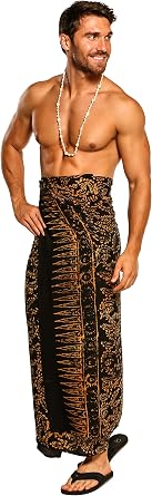 1 World Sarongs SARONG-KD-PS-FL-FLORAL-68 Gold